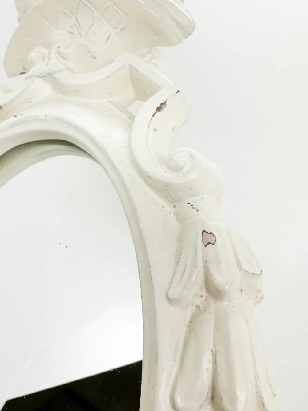 Vtg Rococo Baroque Wall Mirror Shabby Chic Distressed Romantic Goth Whimsigoth